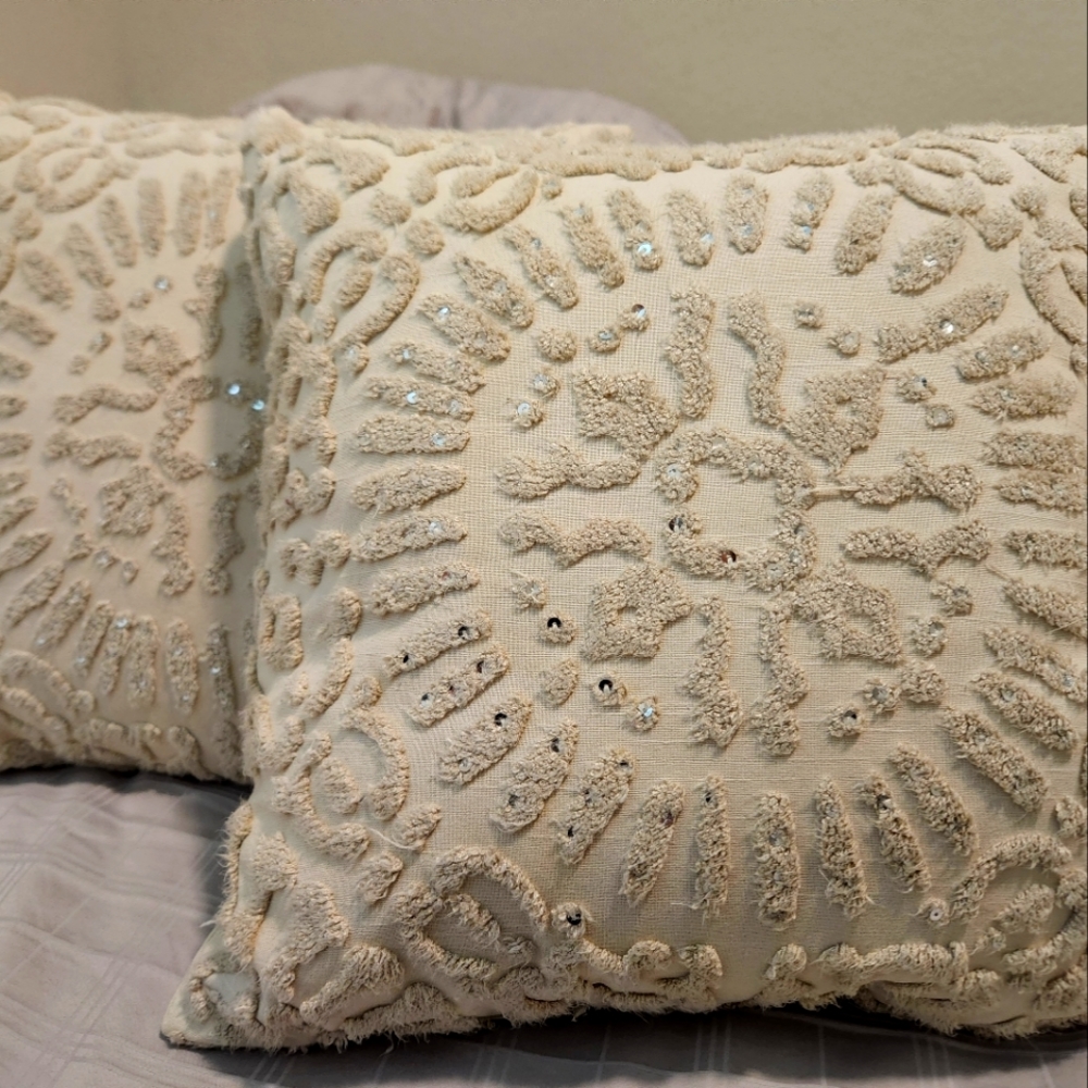2 decorative pillows